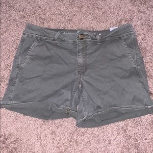 olive green midi short